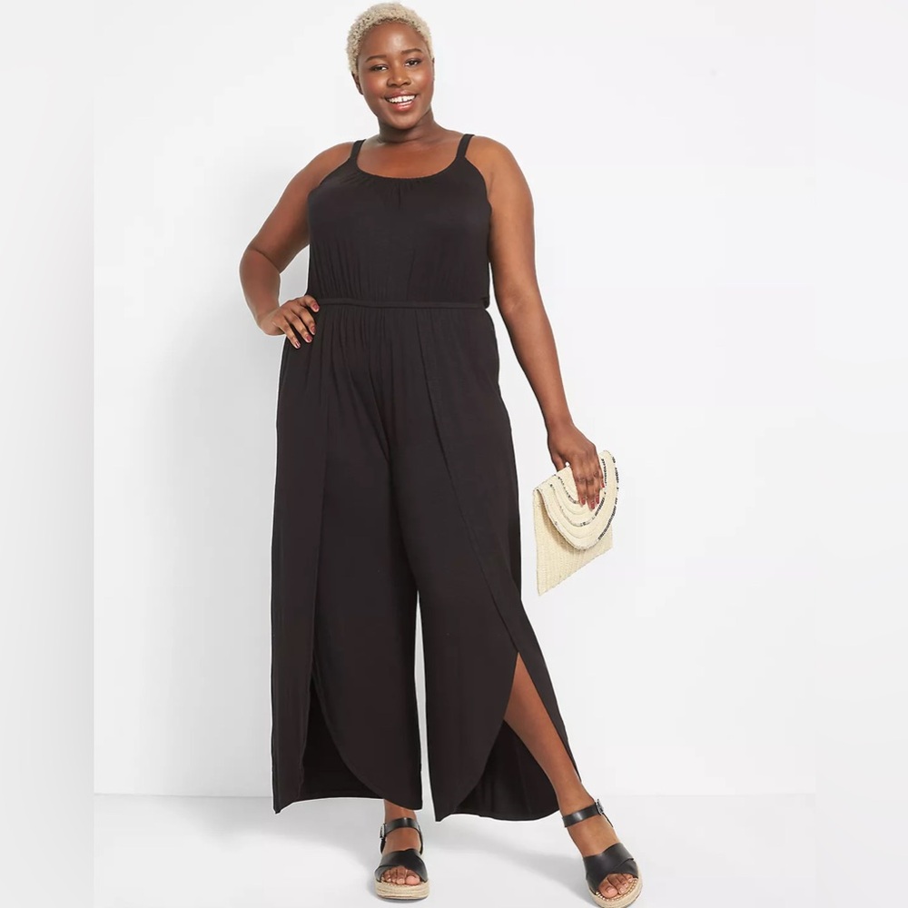 Lane Bryant Sleeveless Split-Leg Jumpsuit - EUC